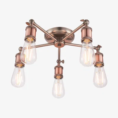 La Redoute Industrial 5 Bulb Ceiling Light