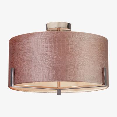 La Redoute Blush Pink Velvet Fixed Ceiling Light