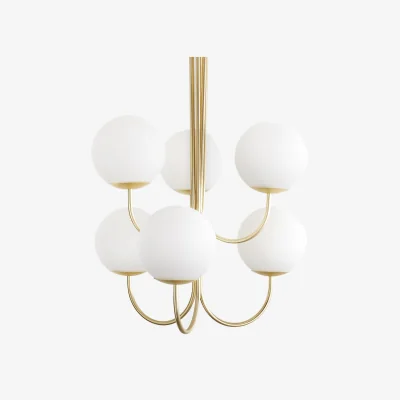 La Redoute Moricio Opaline & Brass Ceiling Light