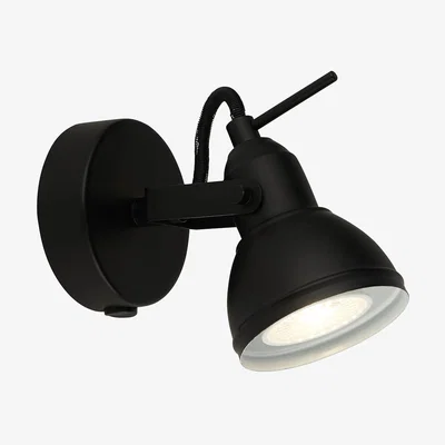La Redoute Adjustable Black Wall Spotlight