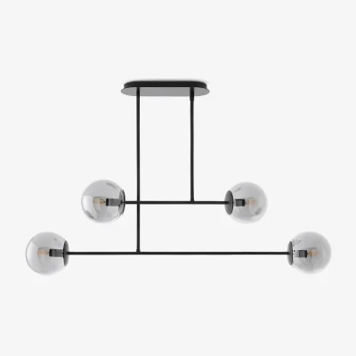 La Redoute Atea Metal & Smoked Glass Ceiling Light