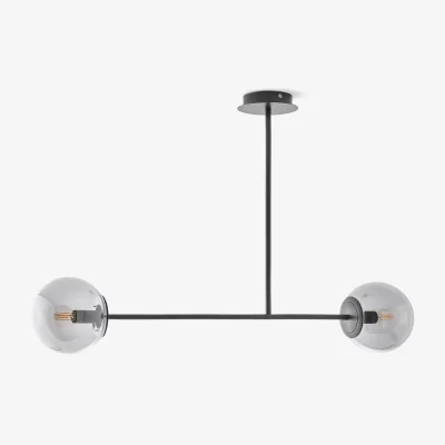 La Redoute Atea Metal & Smoked Glass Ceiling Light