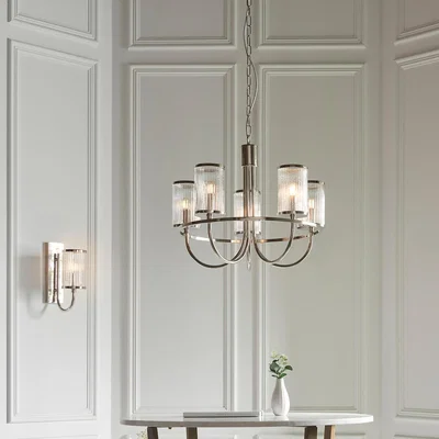 La Redoute Haven 5 Pendant Light in Bright Nickel