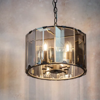 La Redoute Clifton 4-Light Bevelled Glass Pendant Light
