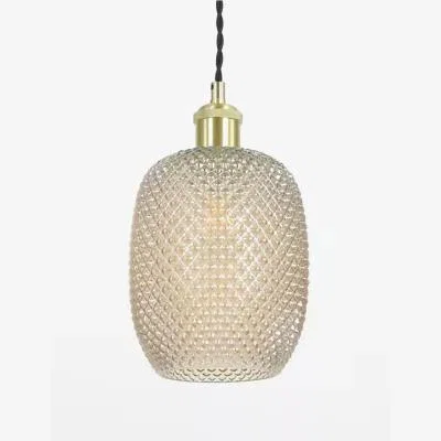 Marks & Spencer M&S Diamond Pressed Glass Easy Fit Shade - Champagne, Champagne