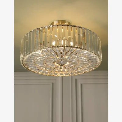 Marks & Spencer Laura Ashley Fernhurst Semi Flush Ceiling Light Antique Brass