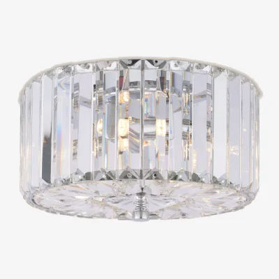 Marks & Spencer Laura Ashley Fernhurst Crystal Flush Ceiling Light Silver