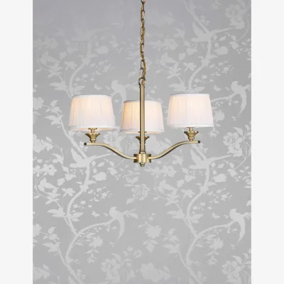 Marks & Spencer Laura Ashley Hemsley Pleated Pendant Light Antique Brass