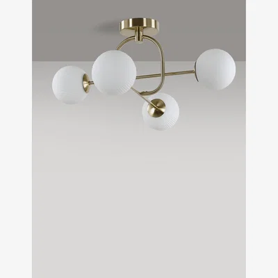Marks & Spencer M&S Parker Flush Ceiling Light - Antique Brass, Antique Brass
