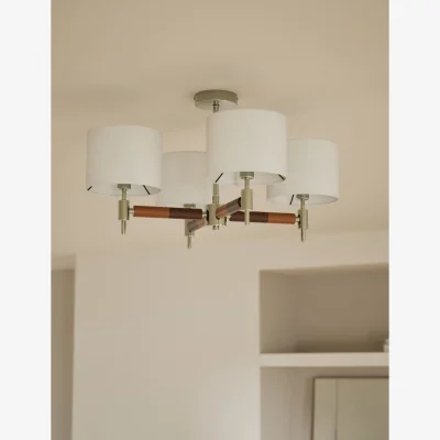 Marks & Spencer M&S Marlowe Metal Flush Ceiling Light Natural