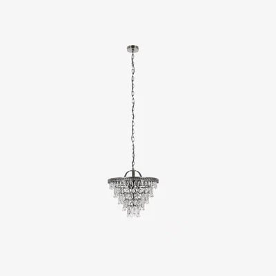 Marks & Spencer M&S Isabelle Glass Droplet Pendant - Silver, Silver