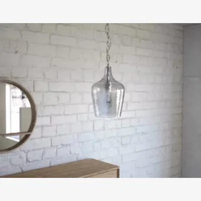Marks & Spencer M&S  Raven Glass Pendant Ceiling Light - Smoke, Smoke