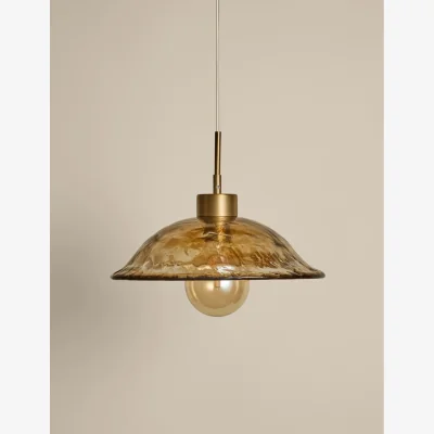 Marks & Spencer M&S Wavy Glass Pendant Light Brown
