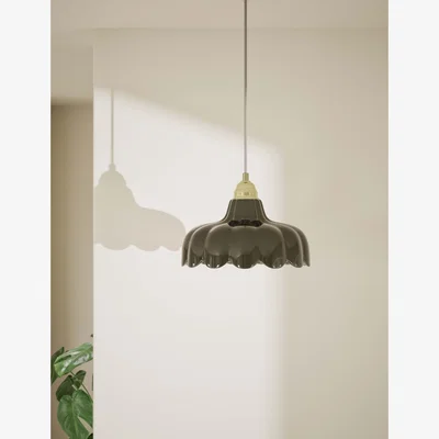 Marks & Spencer M&S Collection Ceramic Scallop Petal Easy Fit Shade - Dark Green, Dark Green