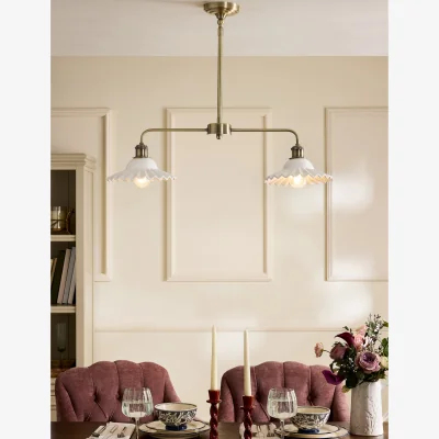 Marks & Spencer Laura Ashley Beca Gallery Bar Pendant Light Antique Brass