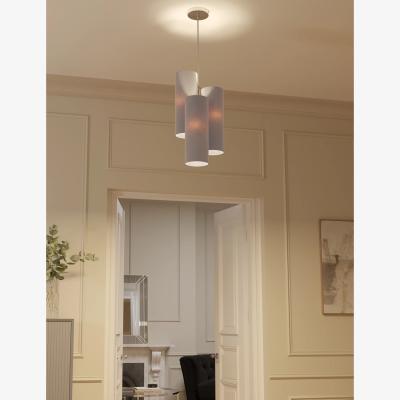 Marks & Spencer M&S 3 Shade Velvet Ceiling Light - Grey, Grey