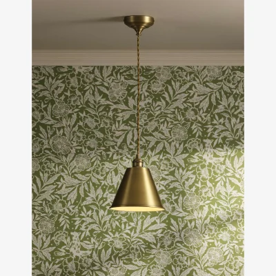 Marks & Spencer Joules Home Lighting Wollaton Metal Pendant Light Antique Brass