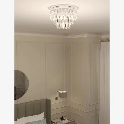 Marks & Spencer M&S Crystal Flush Ceiling Light - Chrome, Chrome