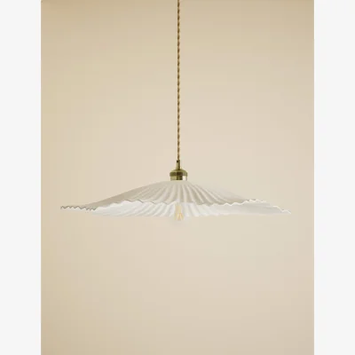 Marks & Spencer M&S Papier Mache Stingray Effect Pendant Light White
