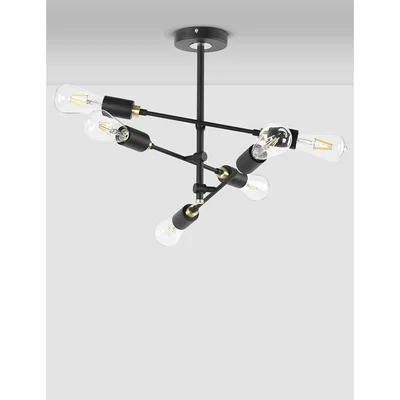 Marks & Spencer M&S Lennox Multi-light Cluster Ceiling Light - Black Mix, Black Mix