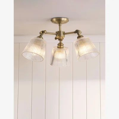Marks & Spencer Laura Ashley Callaghan Ceiling Light Antique Brass