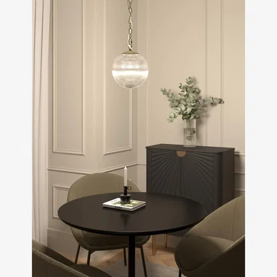 Marks & Spencer M&S Monroe Ribbed Large Ceiling Light - Black, Black
