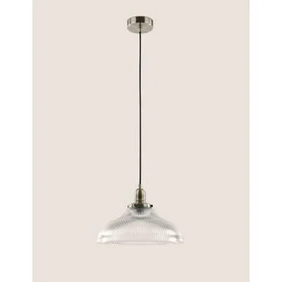 Marks & Spencer M&S Florence Single Pendant Light - Antique Brass, Antique Brass,Silver