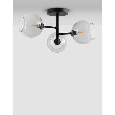 Marks & Spencer M&S 3 Light Globe Flush Ceiling Light - Smoke, Smoke