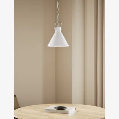 Marks & Spencer M&S Ceramic Mottled Cone Pendant Light White