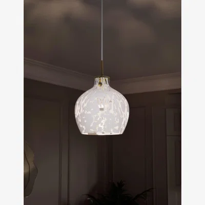 Marks & Spencer M&S Confetti Glass Pendant Ceiling Light - White, White