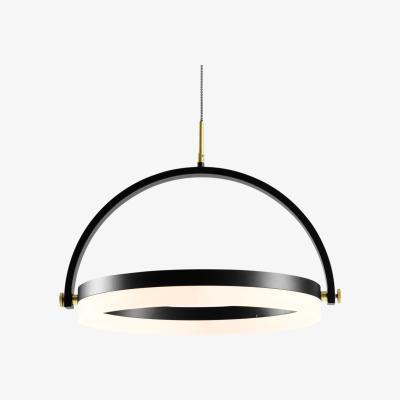 Made.com Franz LED Pendant, Matt Black and Brushed Brass
