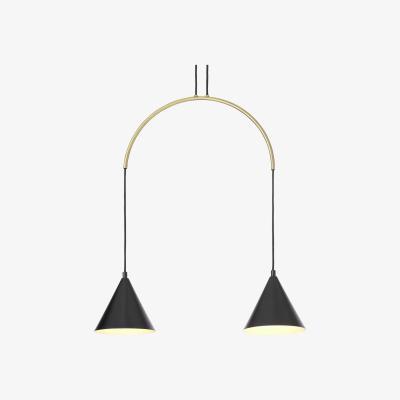 Made.com Amada Pendant Lamp, Black & Antique Brass