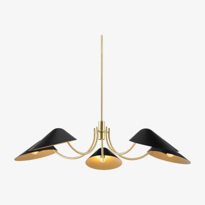 Made.com Ayo Chandelier Lamp, Black & Brass