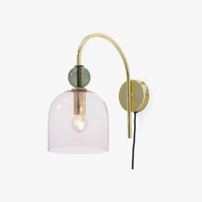 Made.com Whitney Plug In Wall Light, Green Glass