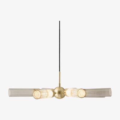 Made.com Verona LED Pendant Ceiling Light, Brushed Brass & Smoked Glass