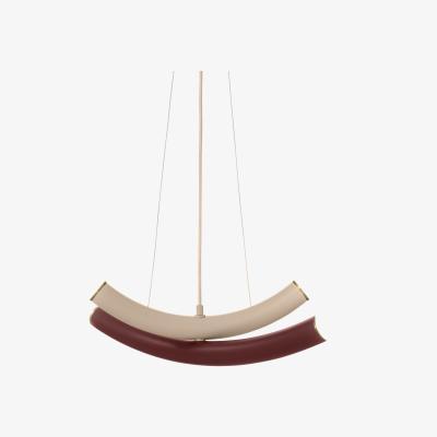 Made.com Naila Pendant Ceiling Light, Burgundy & Ivory