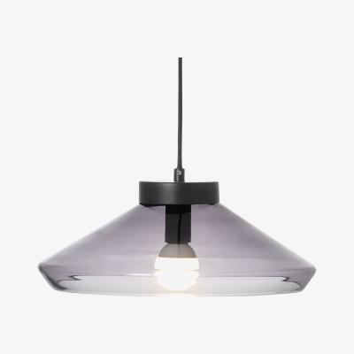 Made.com Rosu Ceiling Light, Smoked Glass & Black
