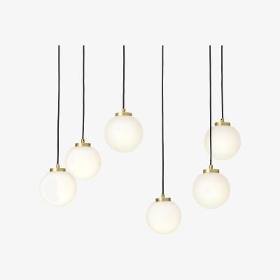 Made.com Nyro Chandelier Lamp, Black & Antique Brass