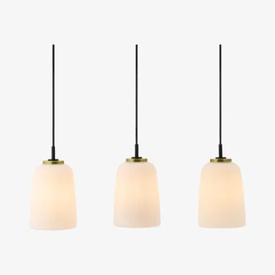 Made.com Ayala Diner Pendant Light, Black & Brass