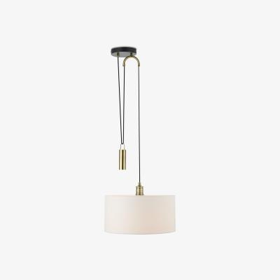 Made.com Teo Pendant Lamp, Antique Brass & White