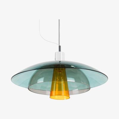 Made.com Lab Ceiling Pendant, Teal, Deep Grey and Mustard