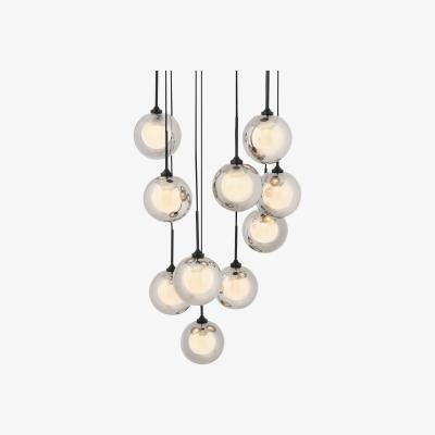 Made.com Masako LED Chandelier Ceiling Light, Extra Large, Black & Smoked Glass