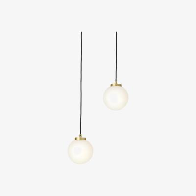 Made.com Nyro Pendant Lamp, Black & Antique Brass
