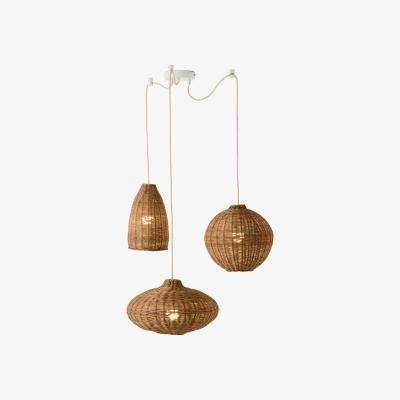 Made.com Georgia Cluster Ceiling Light, Natural Rattan