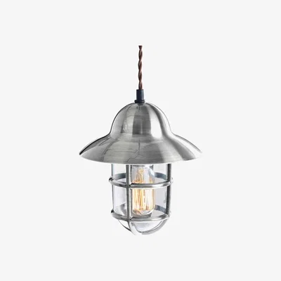 My Furniture Tristan Industrial Chrome Pendant Light