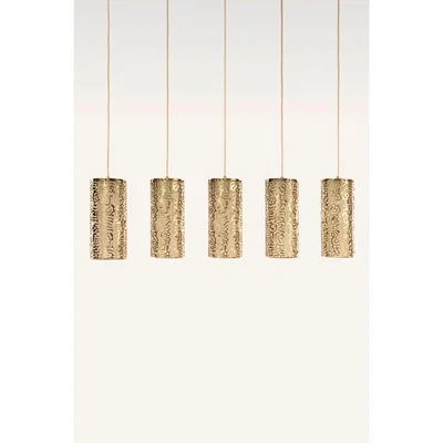 My Furniture Moray Five Light Pendant Brass