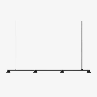 Made in Design Hat Linear Large Pendant metal black / L 167 cm - Normann Copenhagen