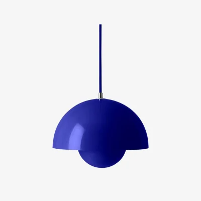 Made in Design FlowerPot VP1 Pendant metal blue / Ø 23 cm - By Verner Panton, 1968 - &tradition