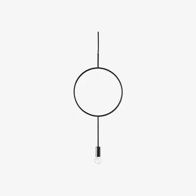 Made in Design Circle Pendant - / Metal by Northern Grey/Black
