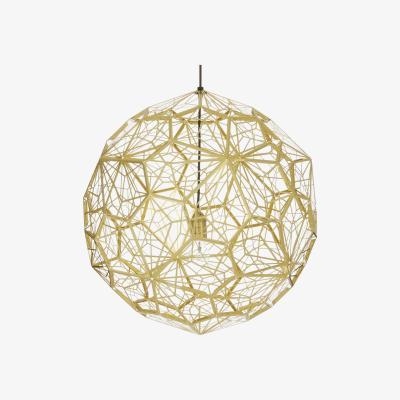 Made in Design Etch Web Pendant - Ø 60 cm by Tom Dixon Gold/Metal